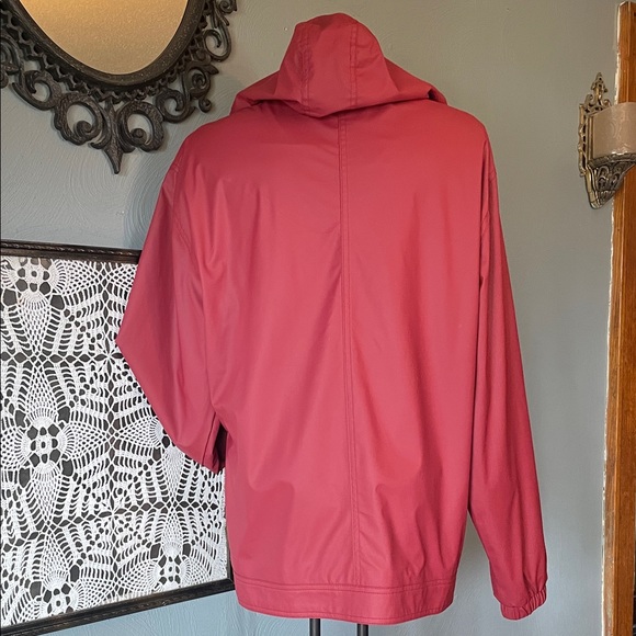 Red Hooded rain Jacket - Picture 3 of 5